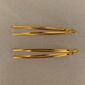 Gold Metal Hair Clips